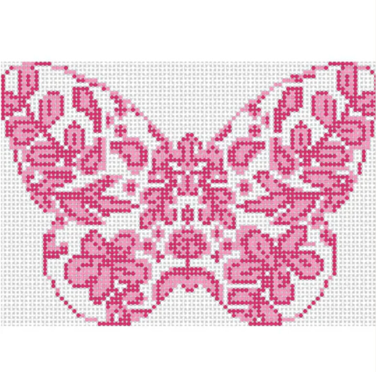 Pink Chinoiserie Butterfly Canvas