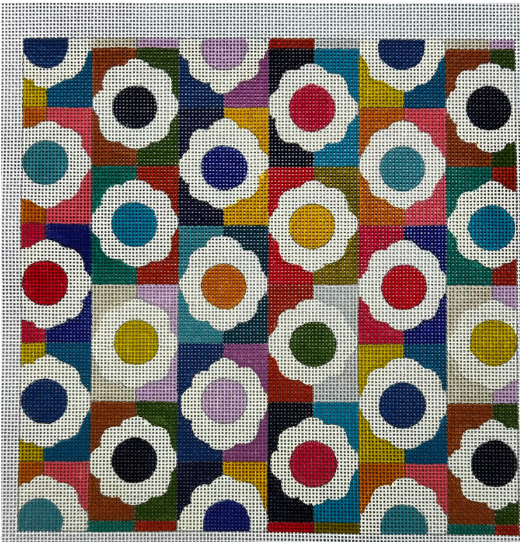Flower Multi Squares Canvas