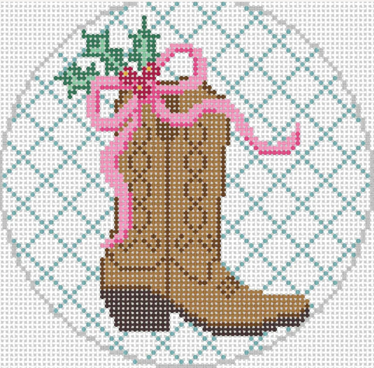 Boot & Bow - Pink Boot Canvas