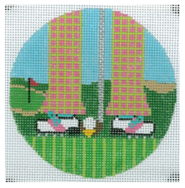 Golf Feet - Women - Pink Checks Canvas