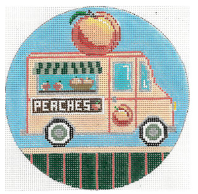 Peach Food Truck Canvas