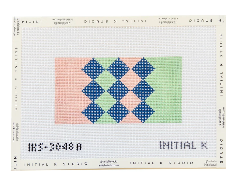 Mini Diamond Pink / Green Canvas