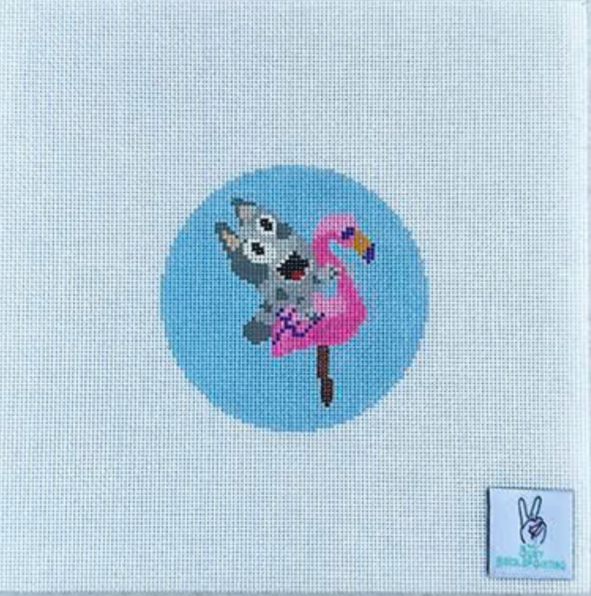 Muffin on Flamingo Canvas