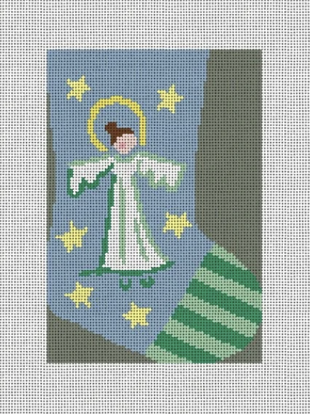 Mini Stocking with Angel Canvas
