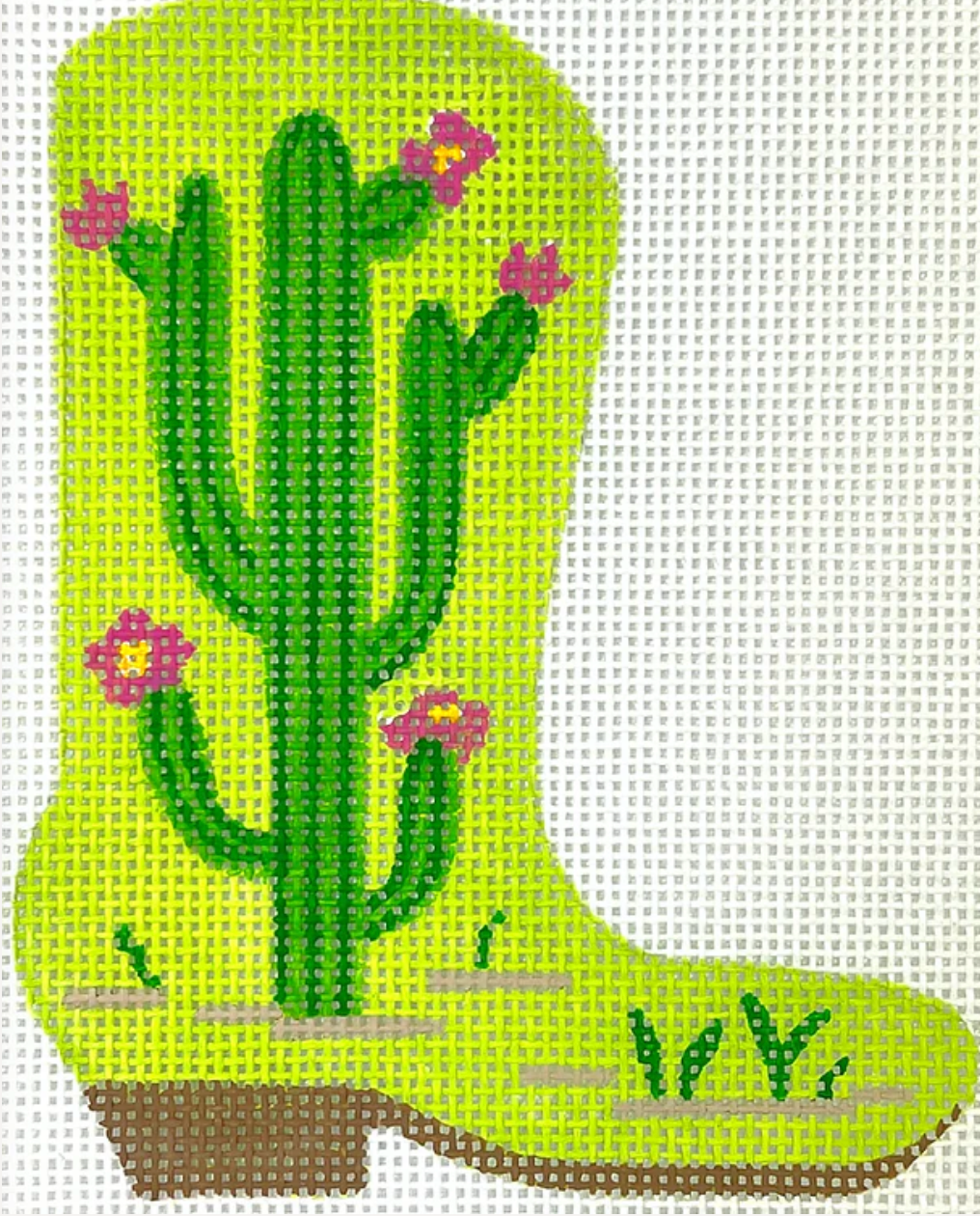 Cactus Cowboy Boot Canvas