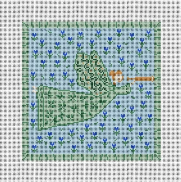 Blue + Green Angel Canvas