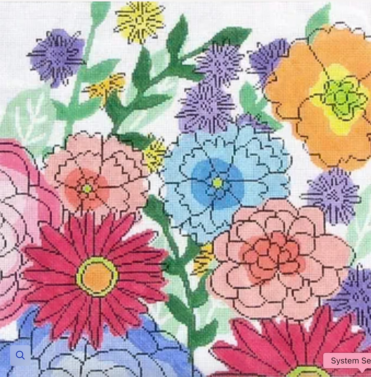 Large Garden Jewels #1 Canvas