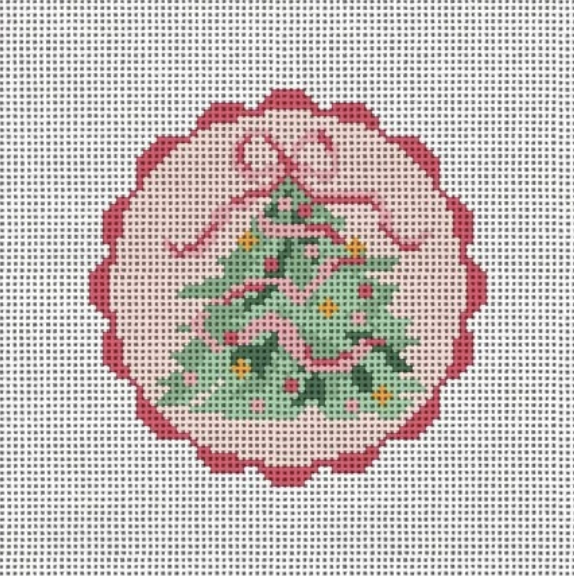 Tree with Pink Ribbon Canvas