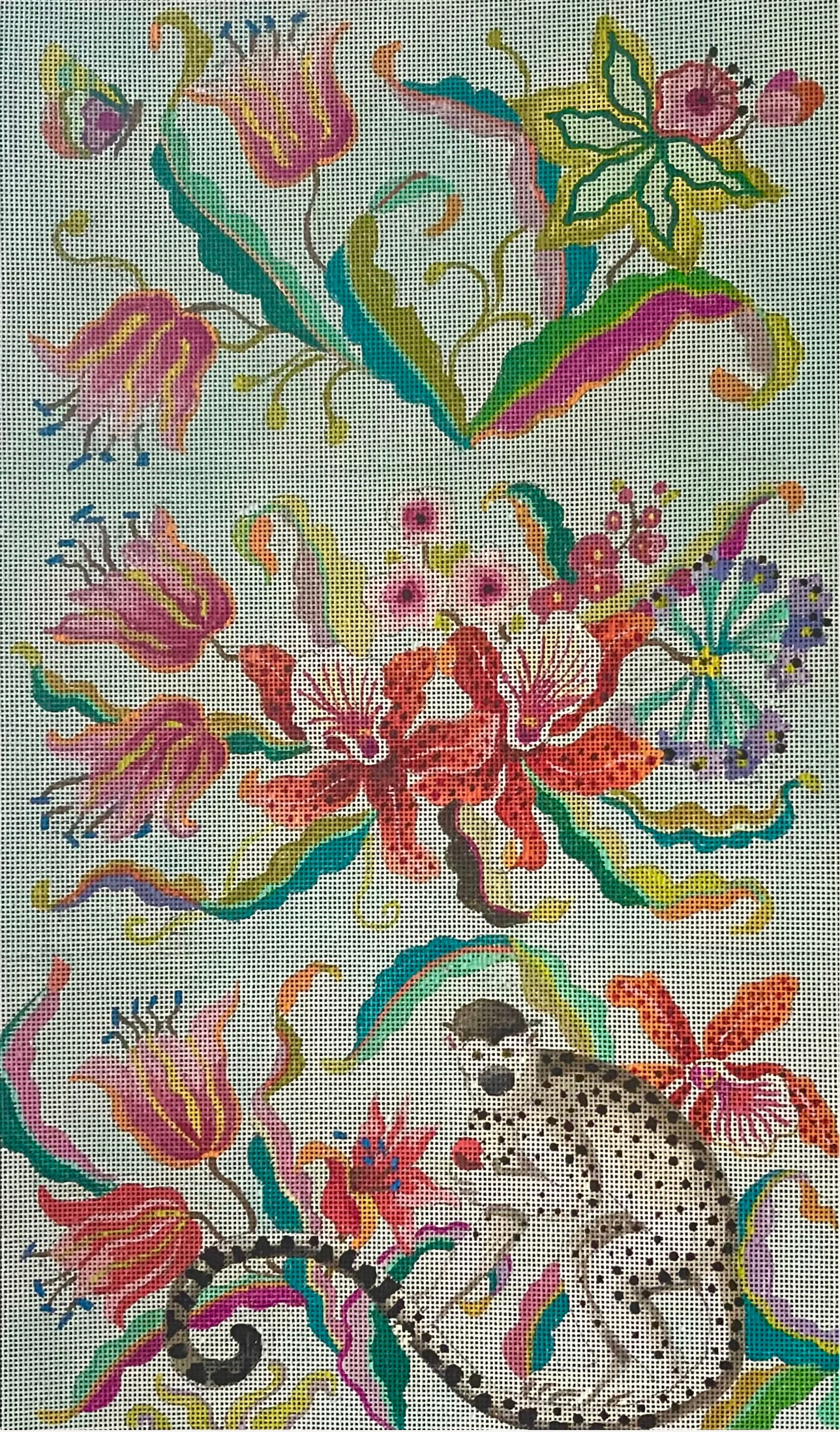 Flowers and Monkey Canvas