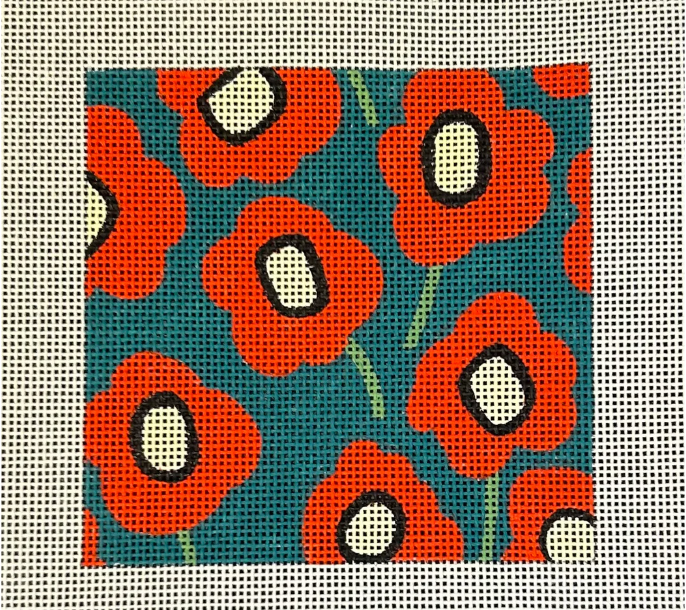 Modern Flower Orange Canvas