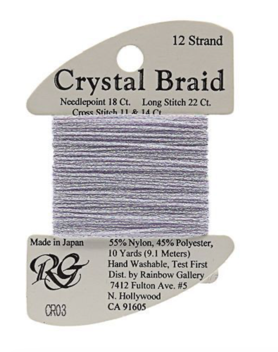 CR01 White Pearl Crystal Braid