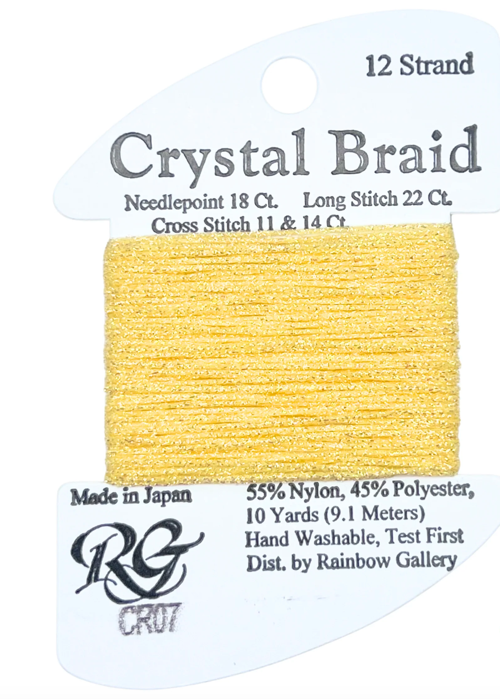 CR07 Yellow Pearl Crystal Braid