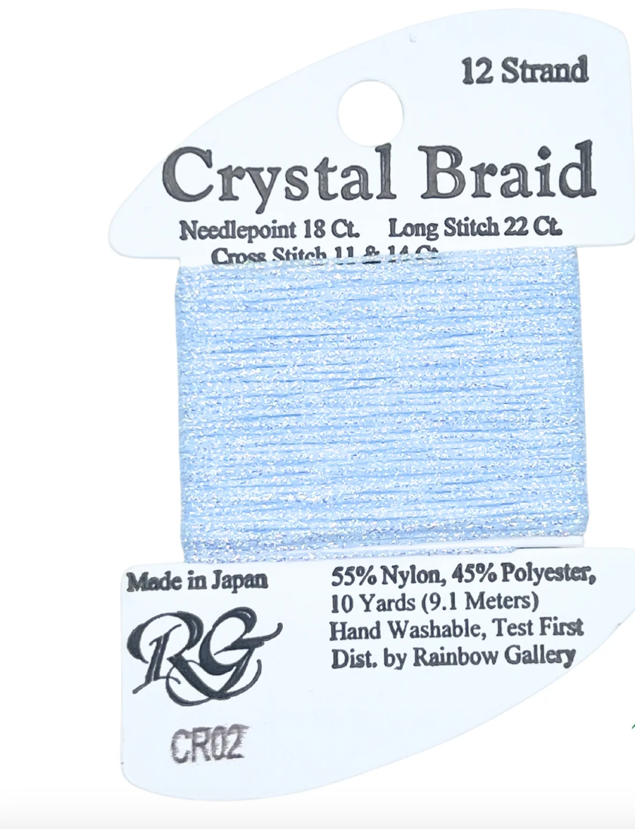 CR02 Baby Blue Crystal Braid