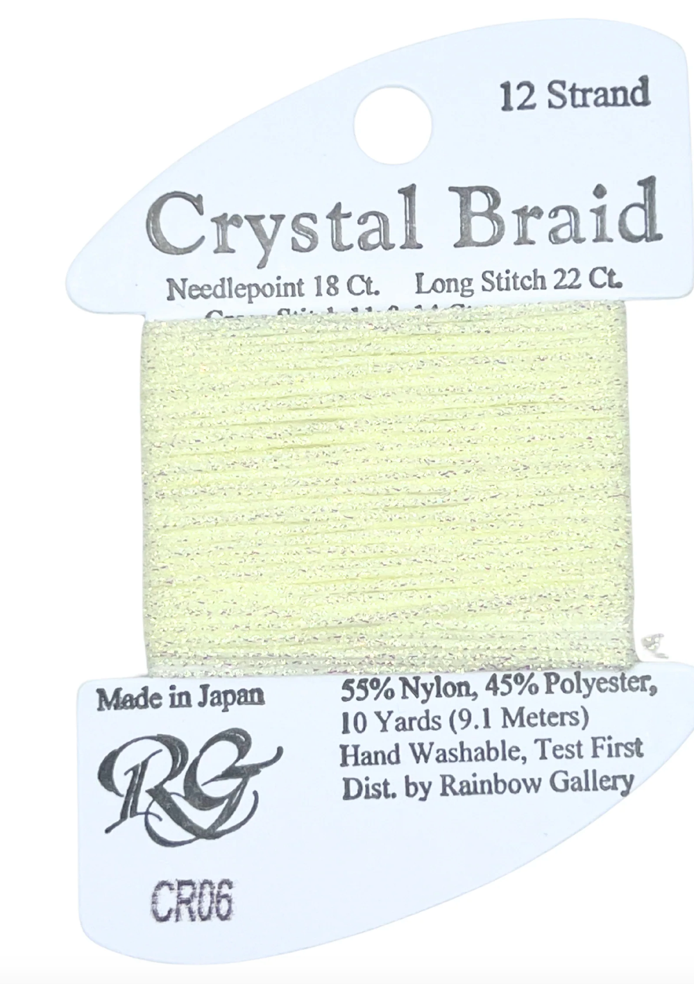 CR06 Lemon Pearl Crystal Braid
