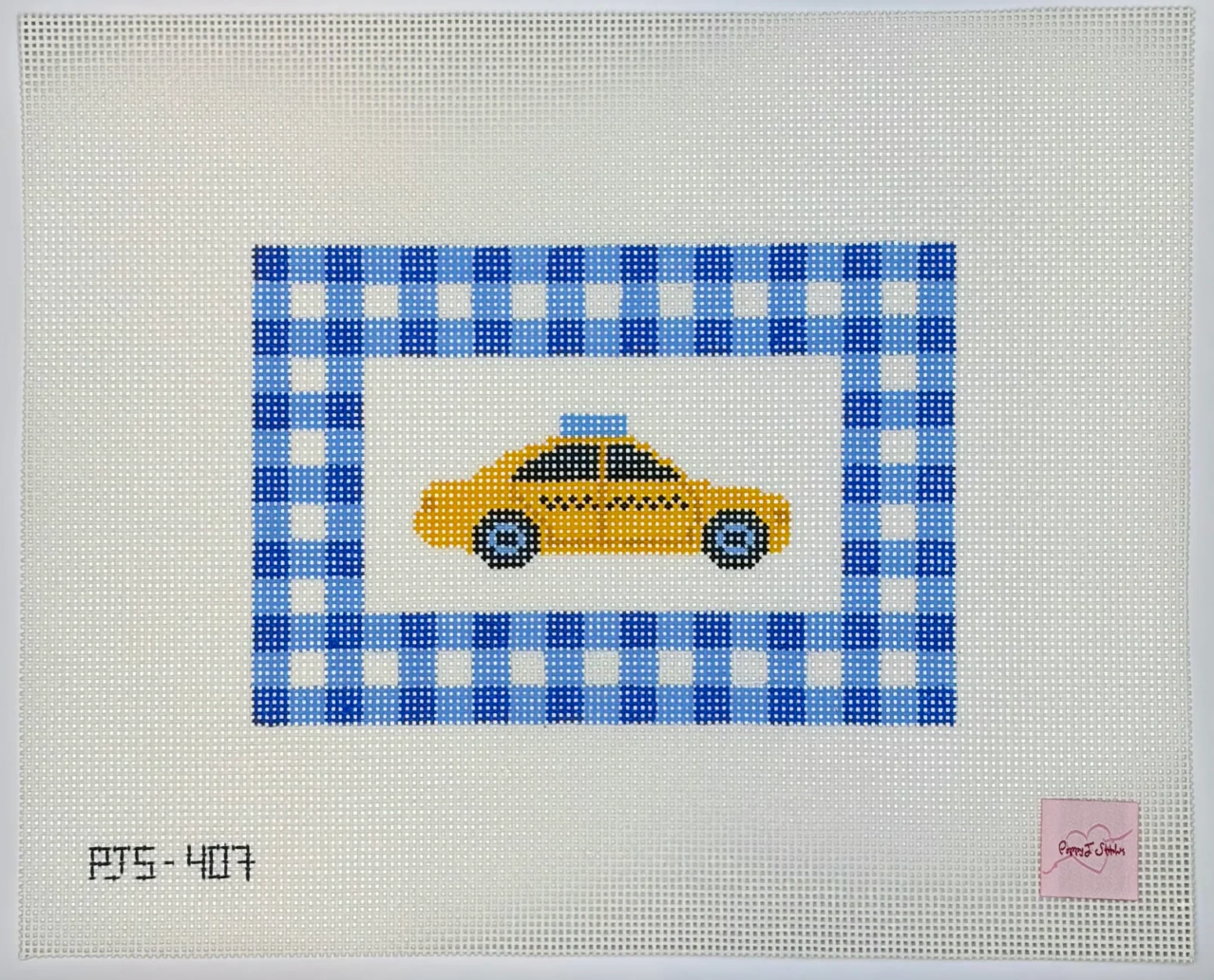 TRUNK SHOW - Taxi Blue Gingham Canvas