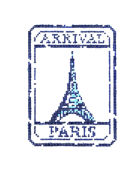 Paris Passport Stamp Canvas