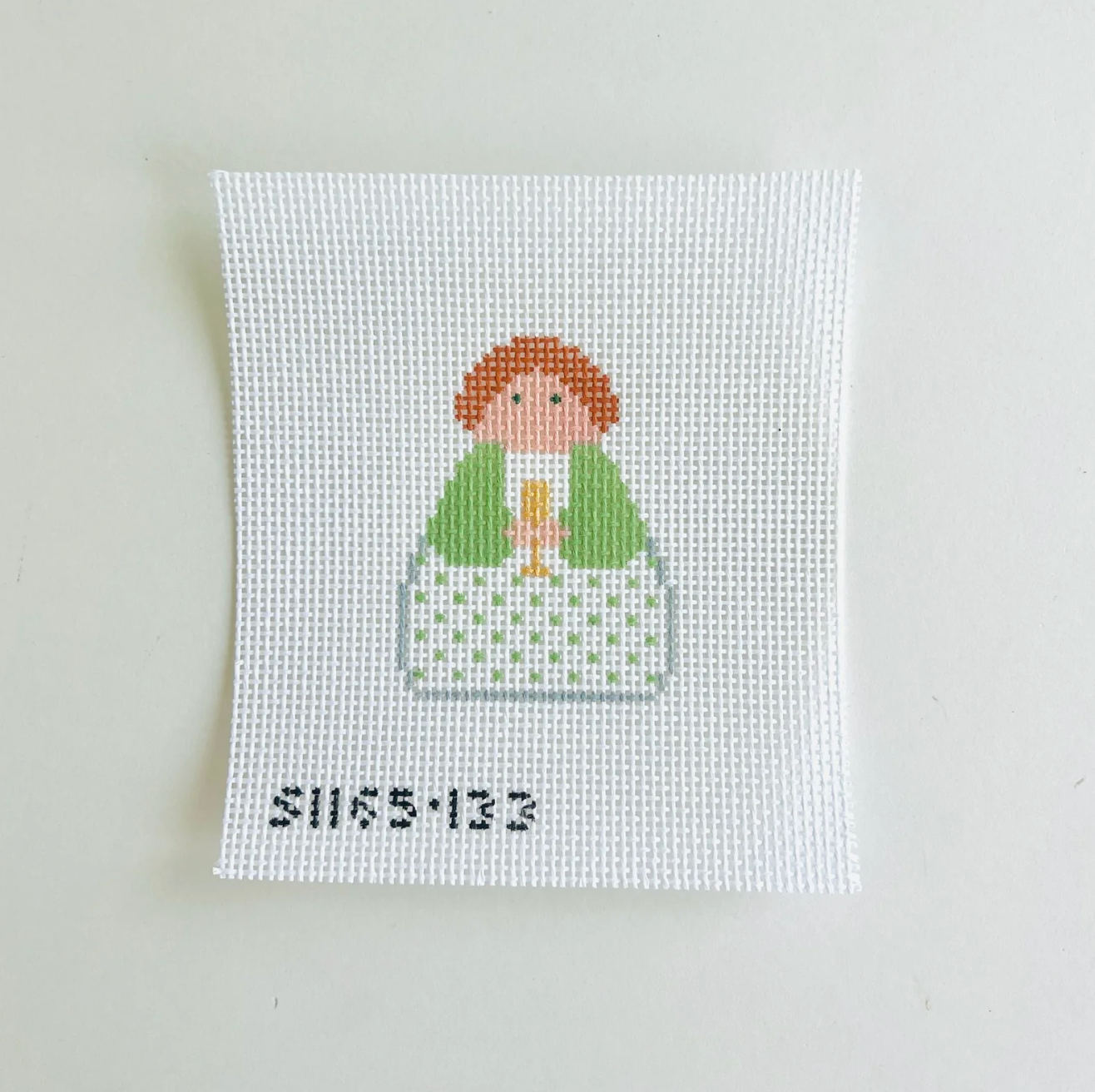 Glass of Champagne Stitch It Angel Canvas