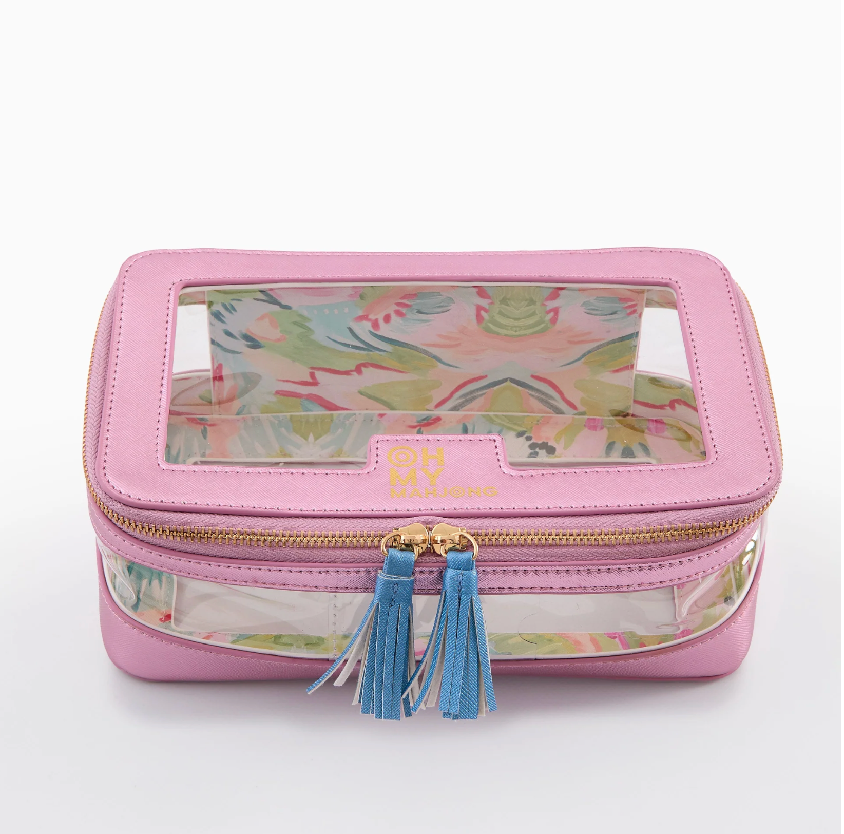 Metallic Light Pink Tile Storage Bag
