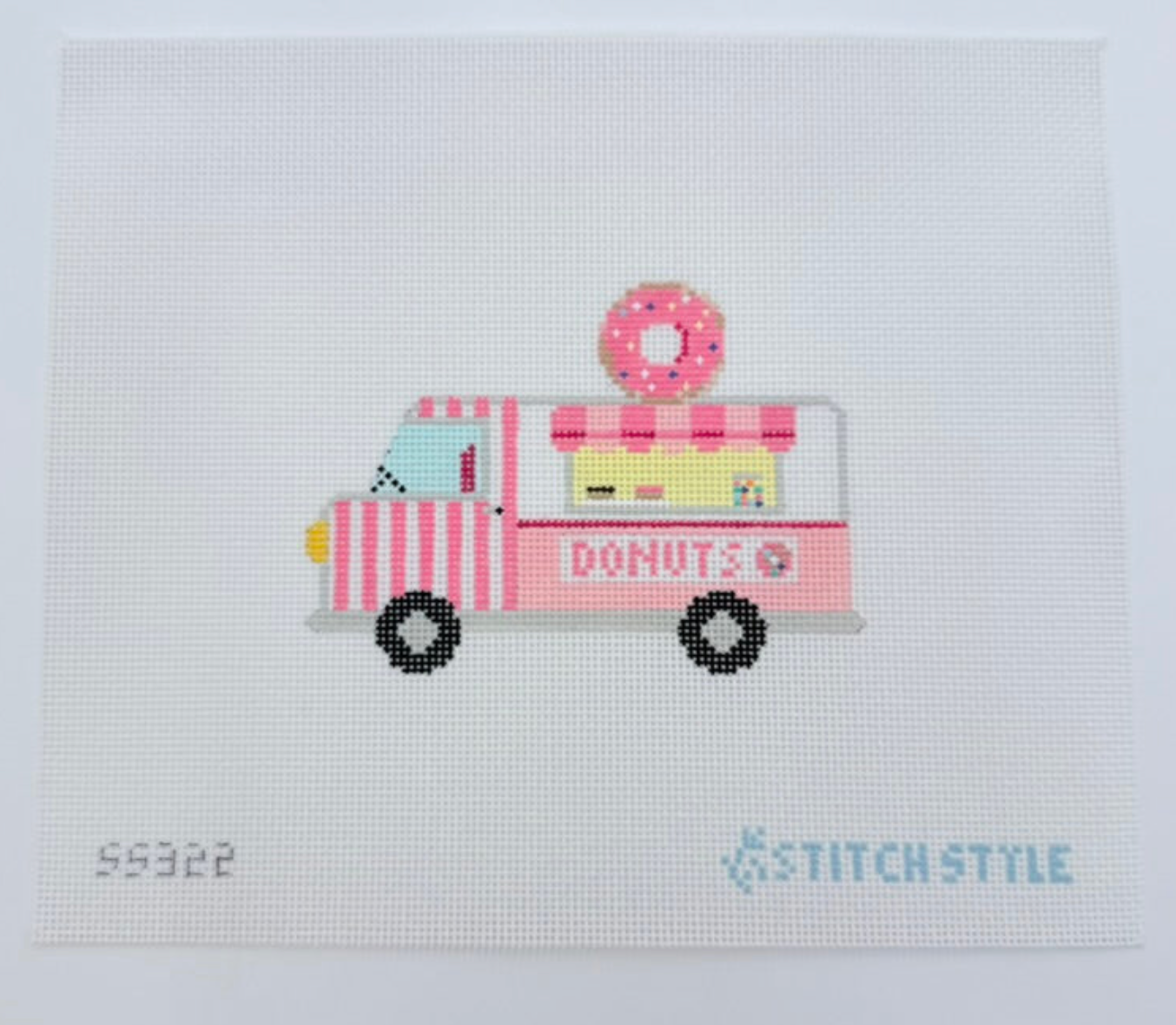 Donut Truck 18 Mesh Needlepoint Canvas