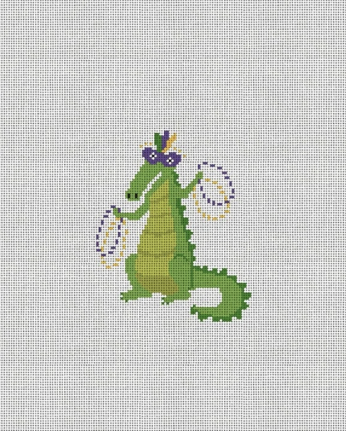 Mardi Gras Alligator Canvas