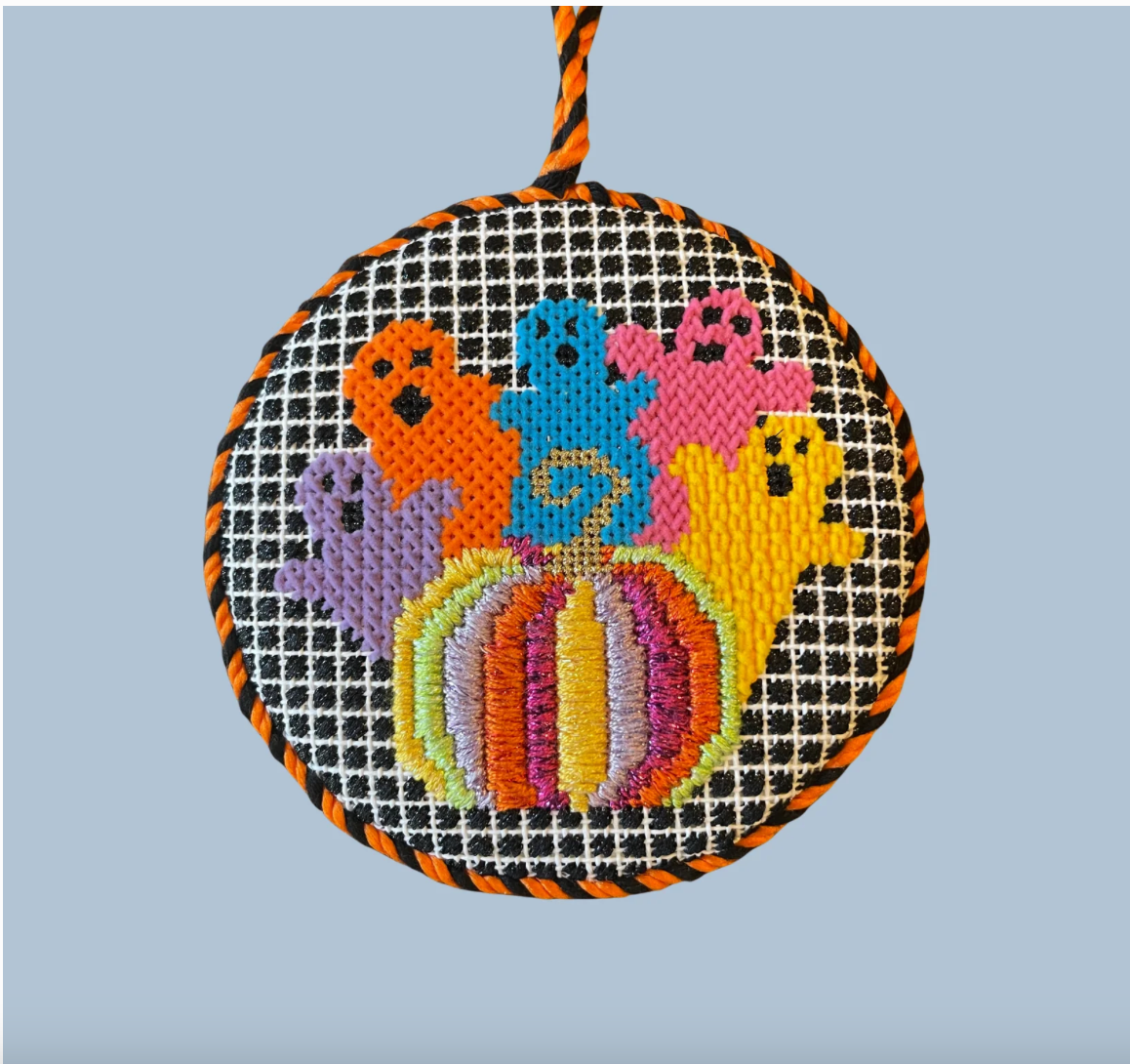 Rainbow Pumpkin Ghost Canvas