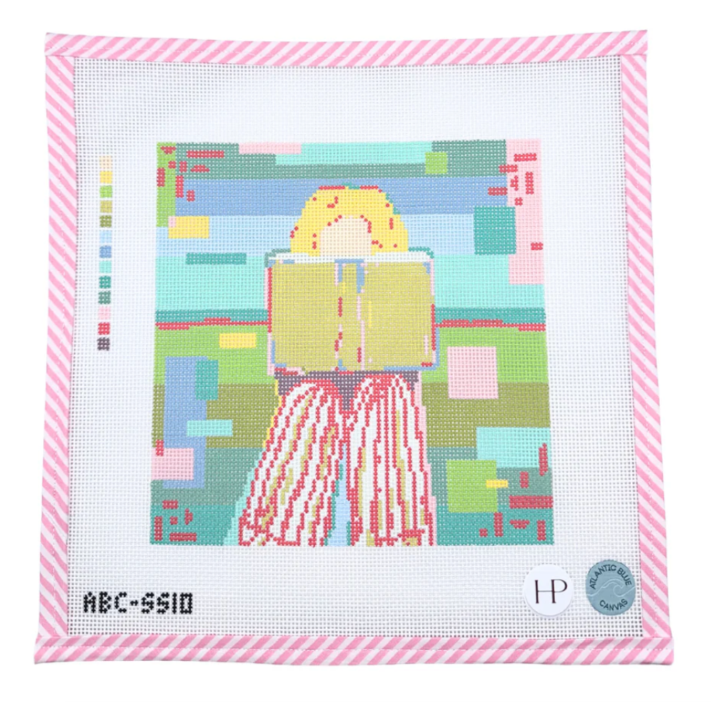 Reading Girl - Blonde Canvas
