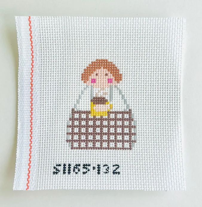 Coffee Stitch It Angel Canvas