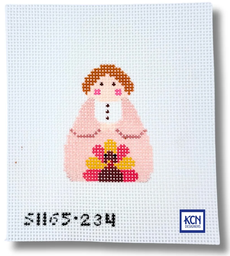 Thanksgiving Turkey Stitch It Angel Canvas