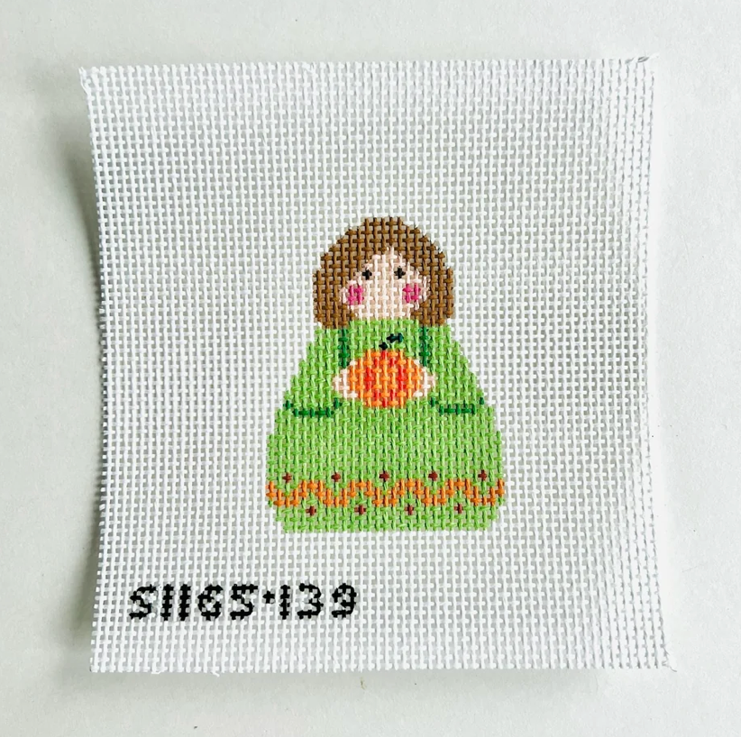 Pumpkin Stitch It Angel Canvas