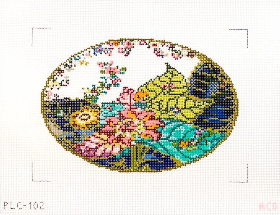 Tobacco Leaf Oval Canvas