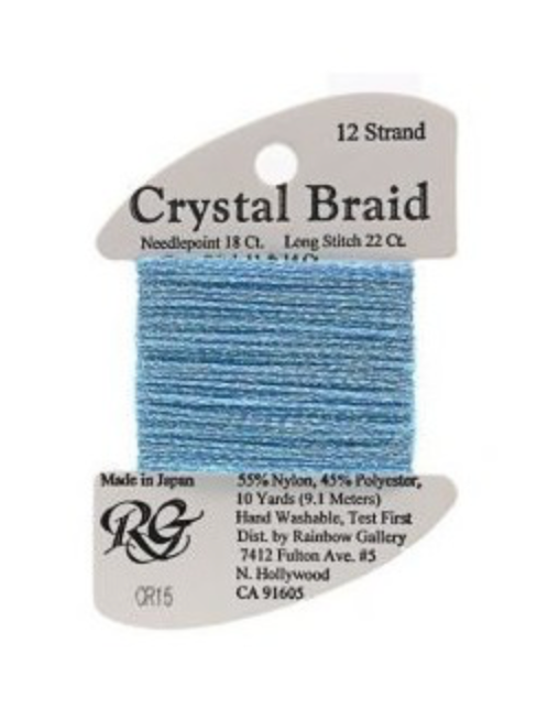 CR15 Blue Pearl Crystal Braid