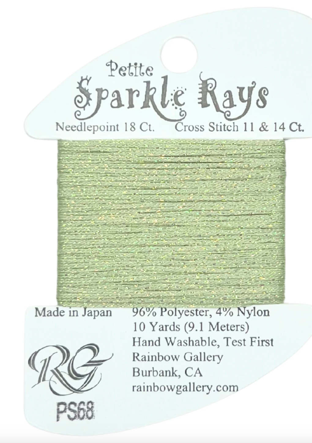 PS68 Light Sage Green Petite Sparkle Rays
