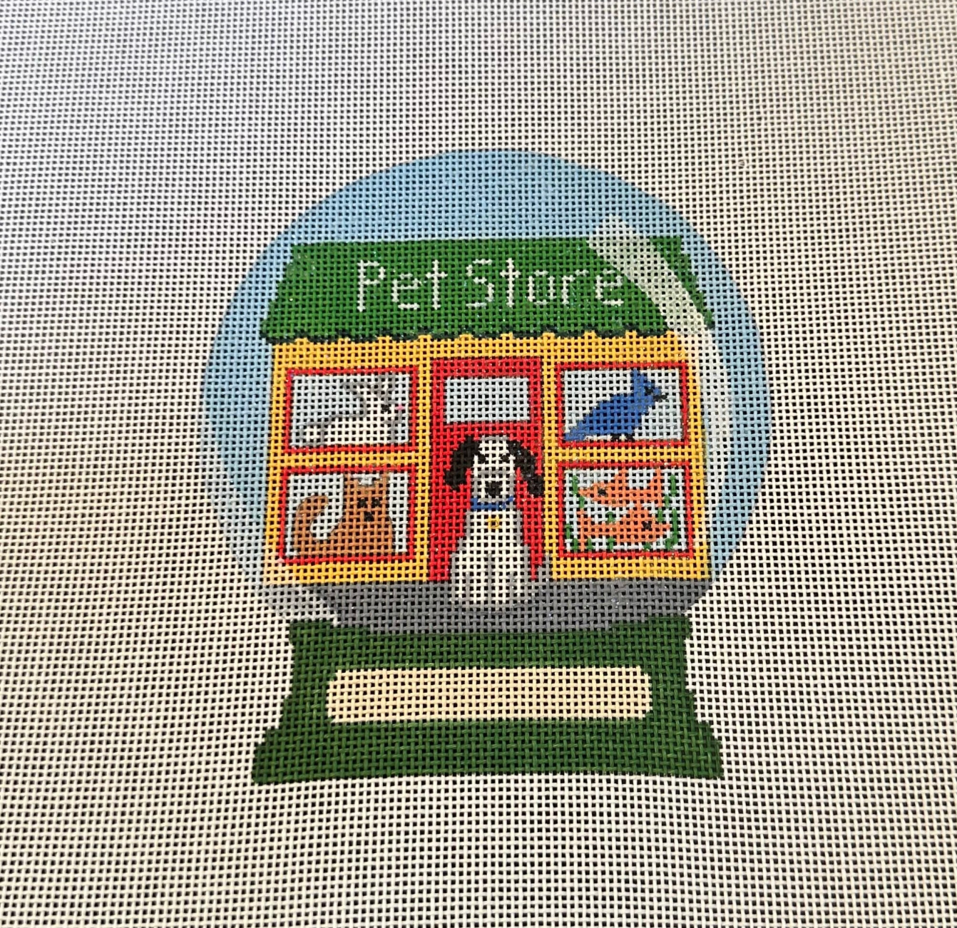 Pet Store Snow Globe Canvas