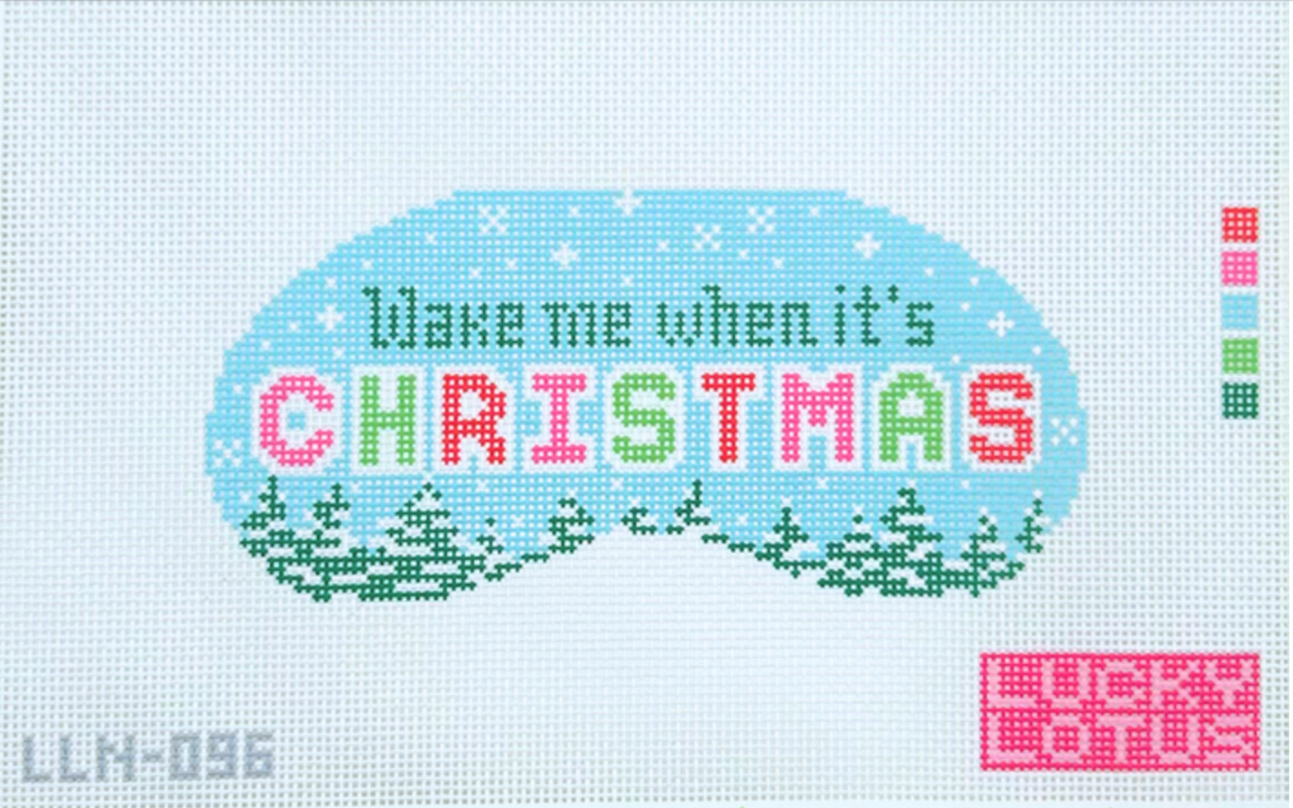 Wake Me When Its Christmas Eye Mask Canvas