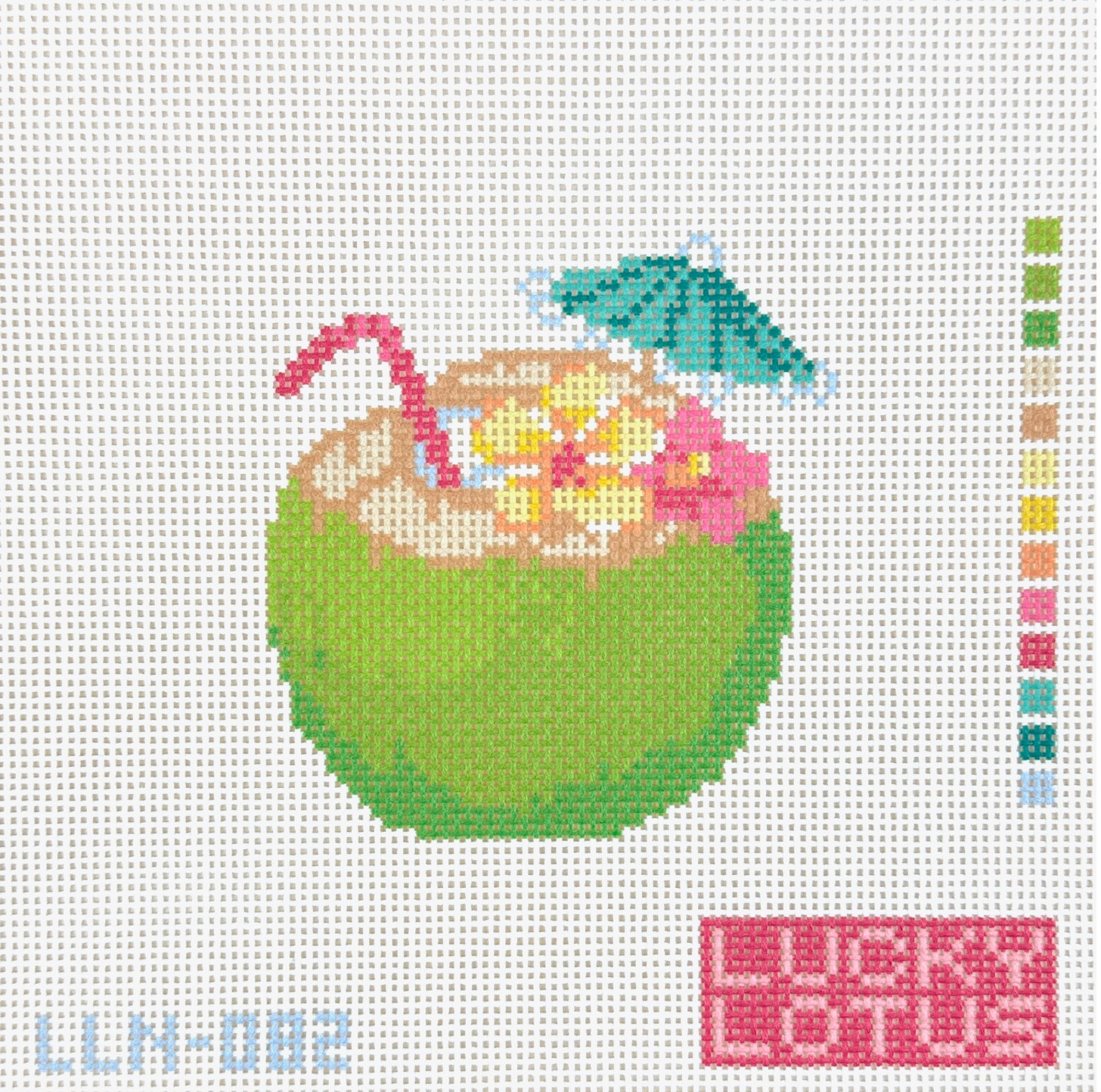 Green Coconut Drink Canvas