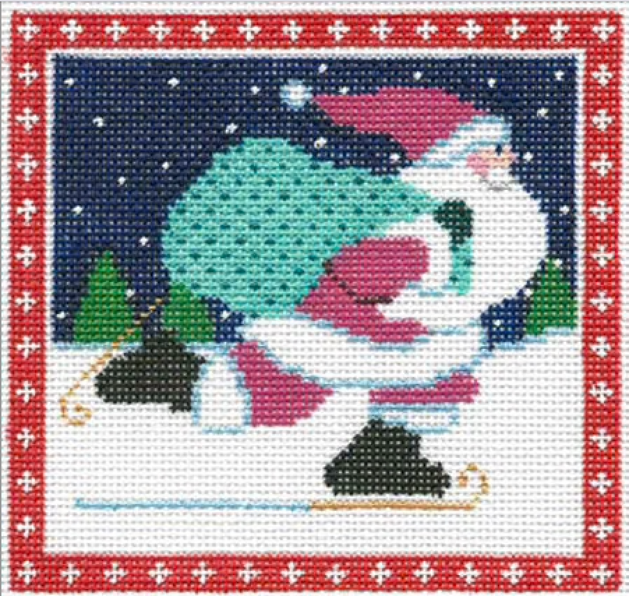Skating Santa Canvas