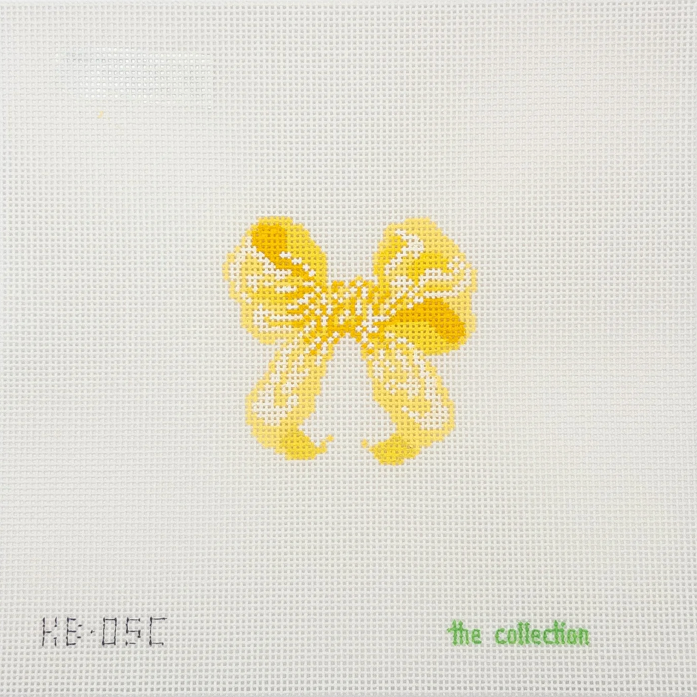 Mini Yellow Bow Needlepoint Canvas