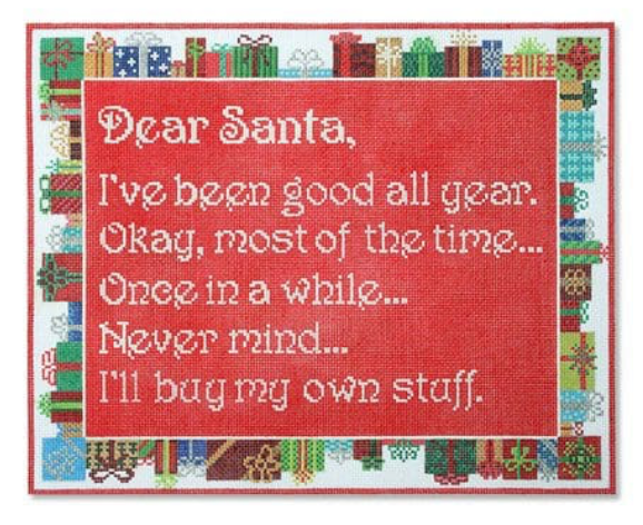 Dear Santa, I'll Buy My Own Stuff Canvas