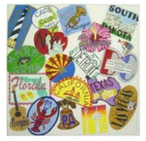 US Cities & States Canvas