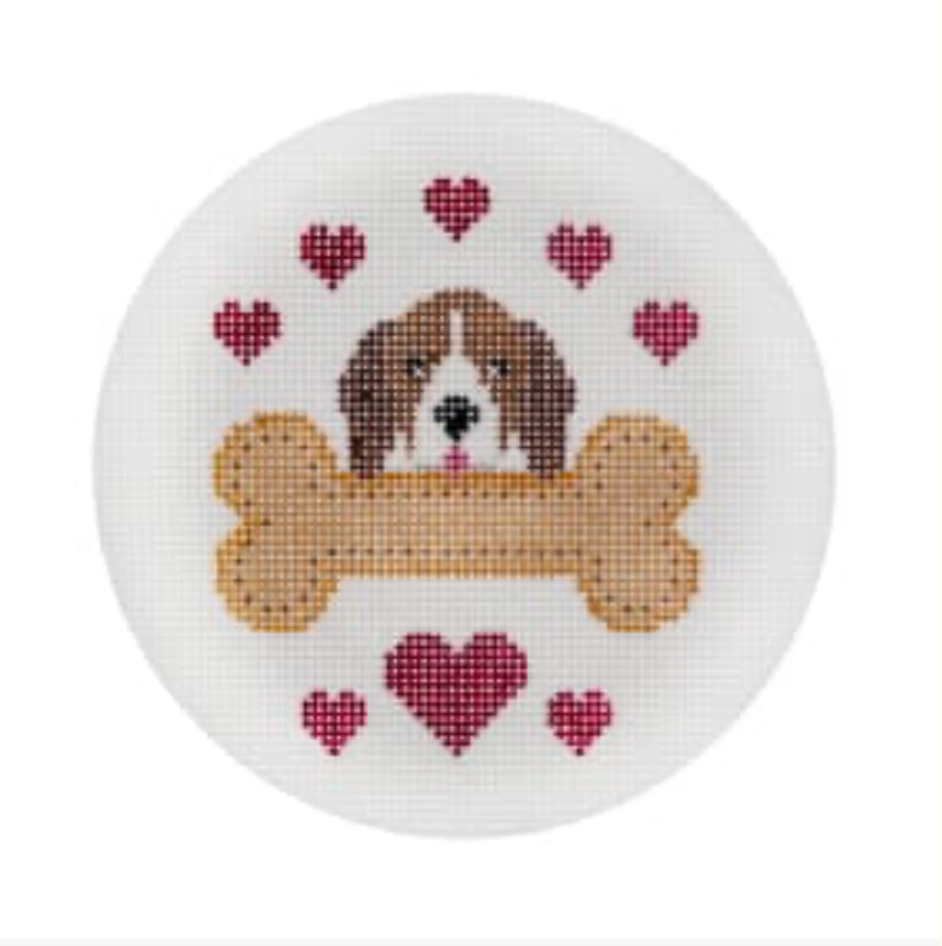 Beagle With Bone Canvas