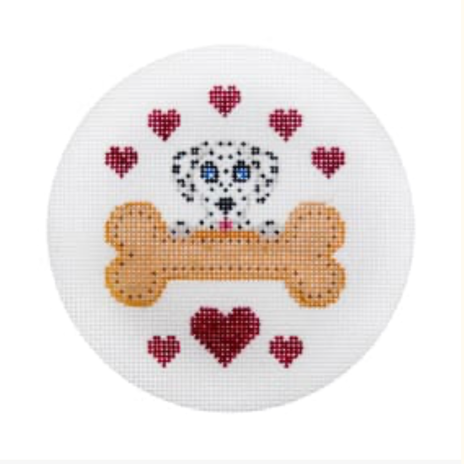 Dalmatian With Bone Canvas