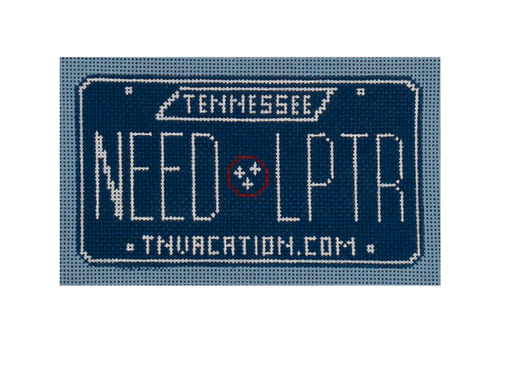 Tennesse Mini License Plate Blue Canvas