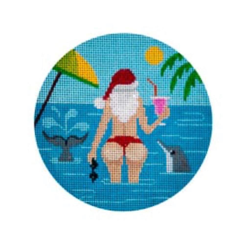 Mrs. Claus Ocean Canvas