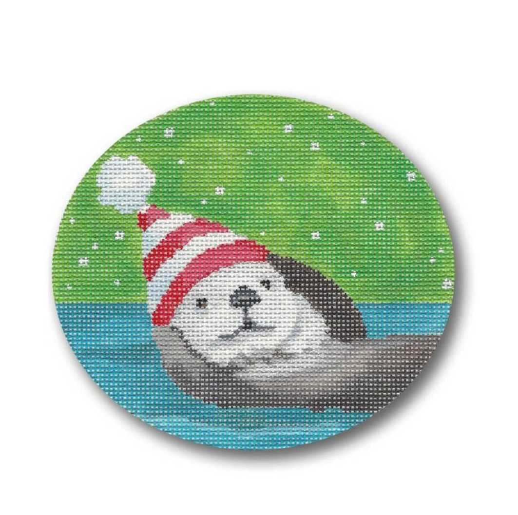 Christmas Otter Canvas
