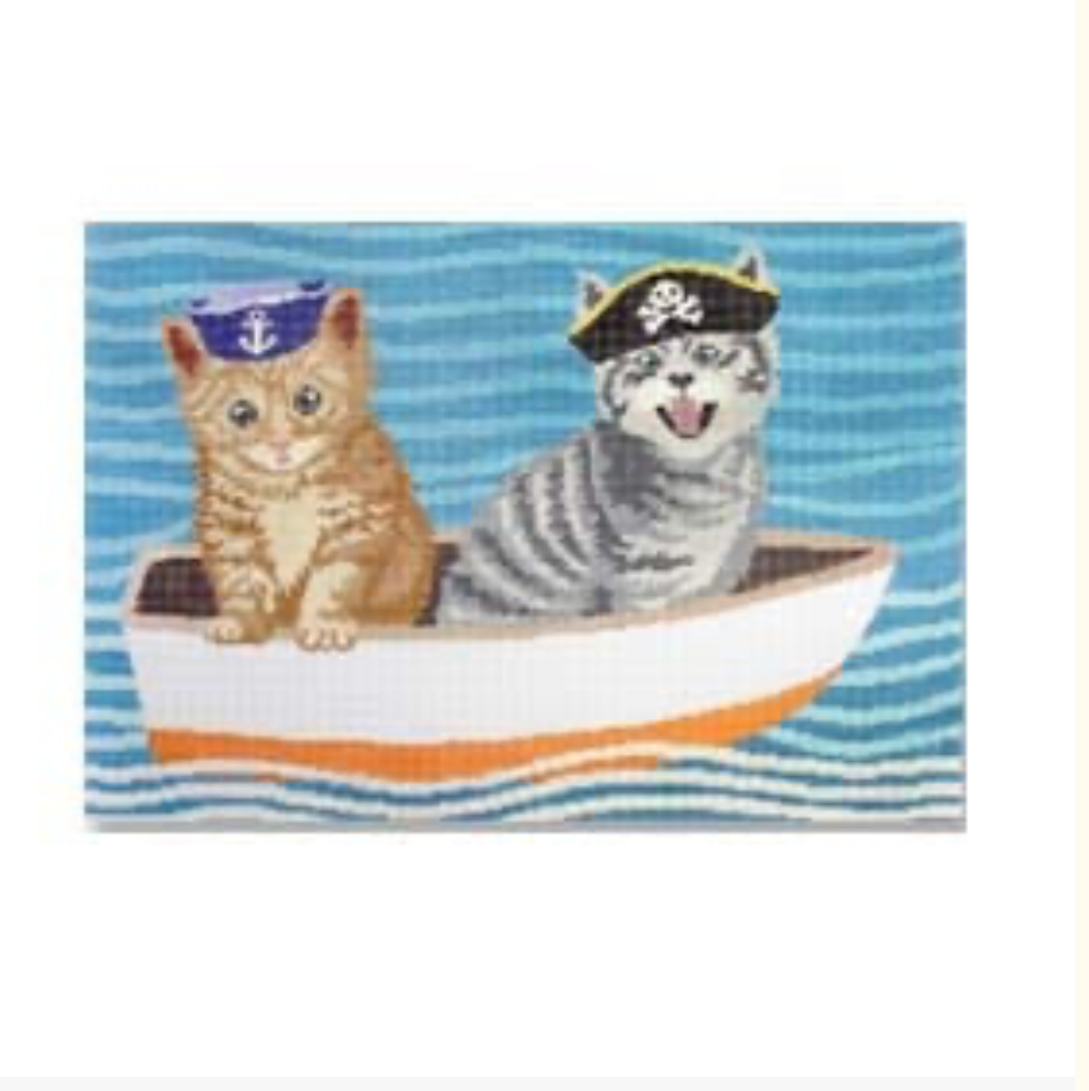 Cats in a Boat Canvas