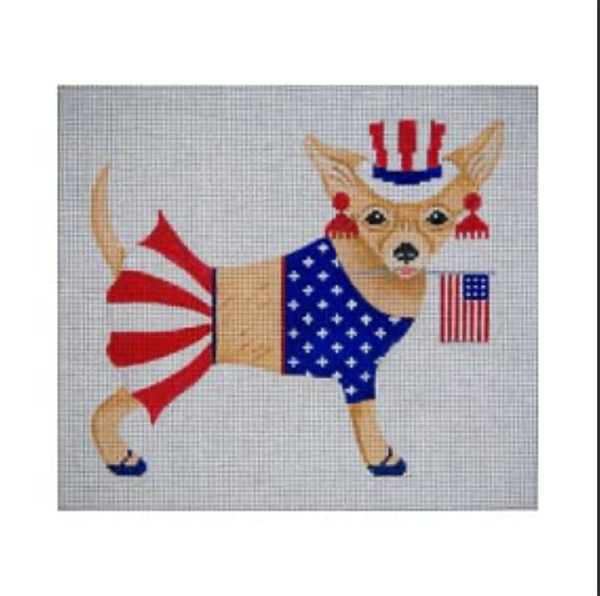 Patriotic Dog Canvas