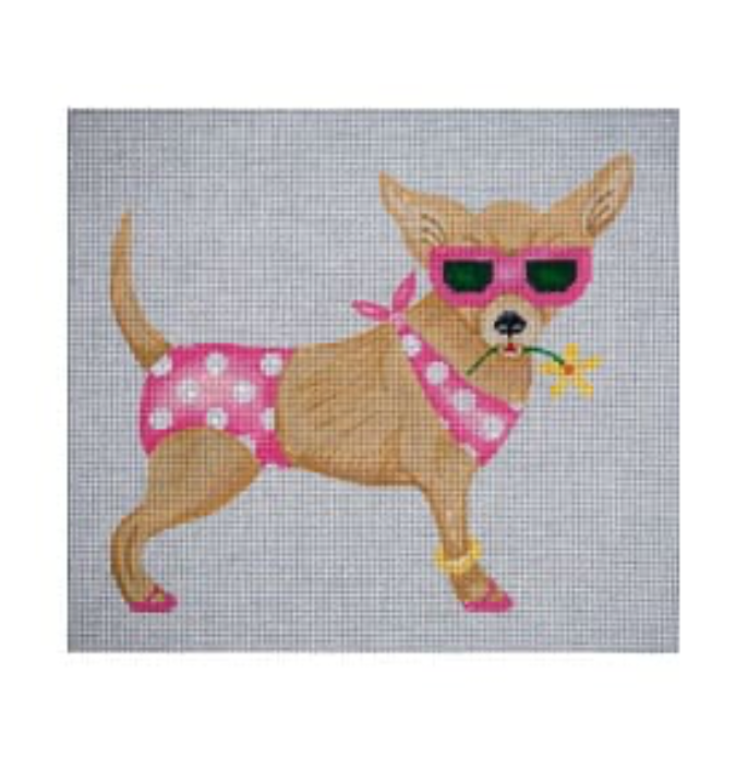 Dog in a Bikini Canvas