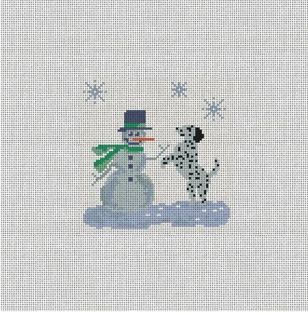 Dalmatian and Snowman Canvas