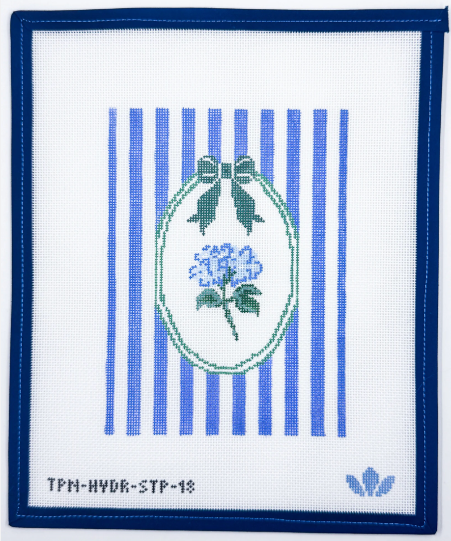 Hydrangea Stripes Canvas