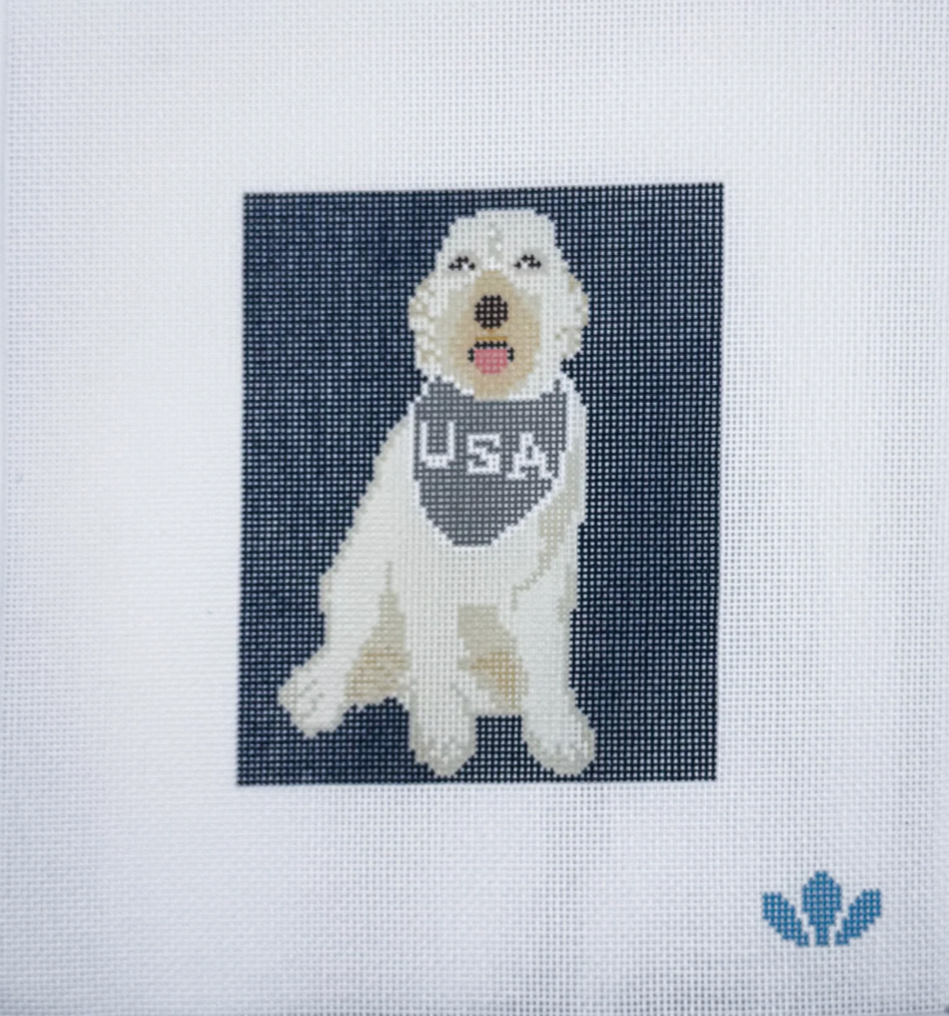 USA Doodle Dog Canvas